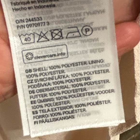 H&M Beige Sleeveless Pleated Dress S - Picture 10 of 10